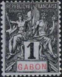 1904 - Scott: 16. SG: 16. Valor facial: 1 c, preto sobre azul. Impresso com o nome.